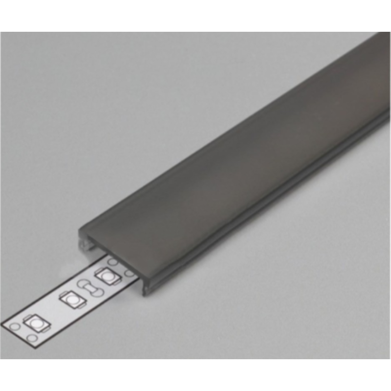 Aptumšots PC Nosegstikls Alumīnija profilam SURFACE14