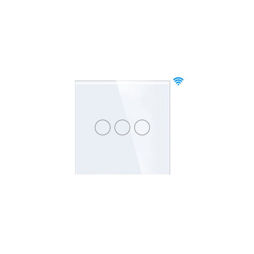 Skārienjūtīgs Wi-Fi Smart trīspogu stikla slēdzis AIP-LS3