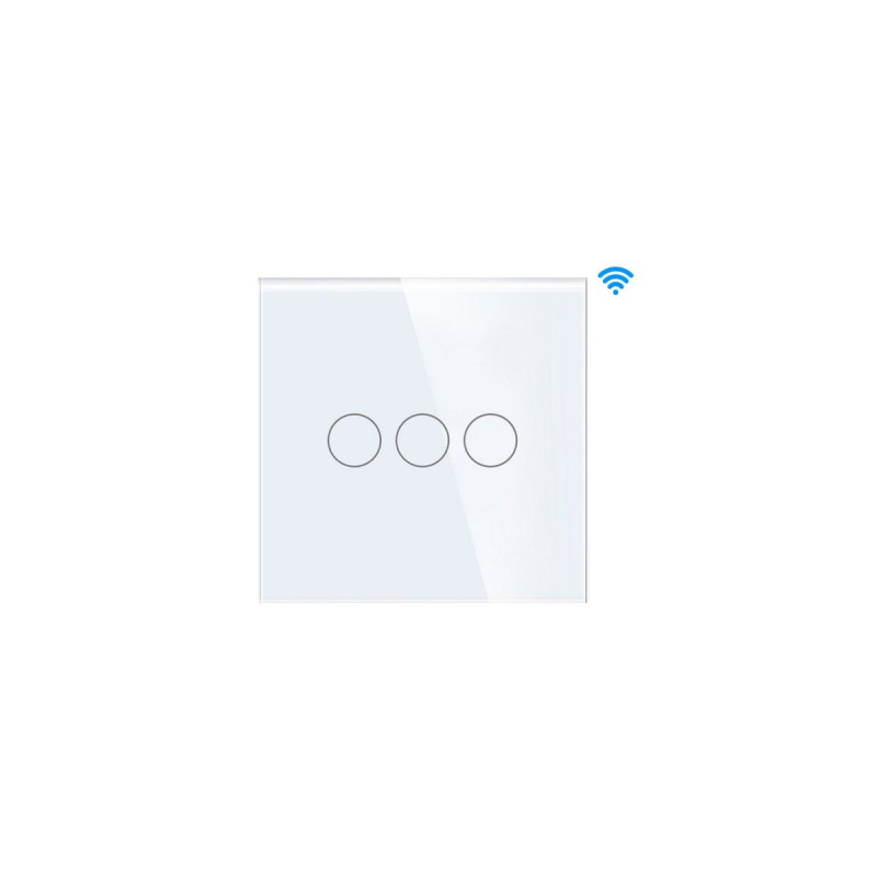 Skārienjūtīgs Wi-Fi Smart trīspogu stikla slēdzis AIP-LS3