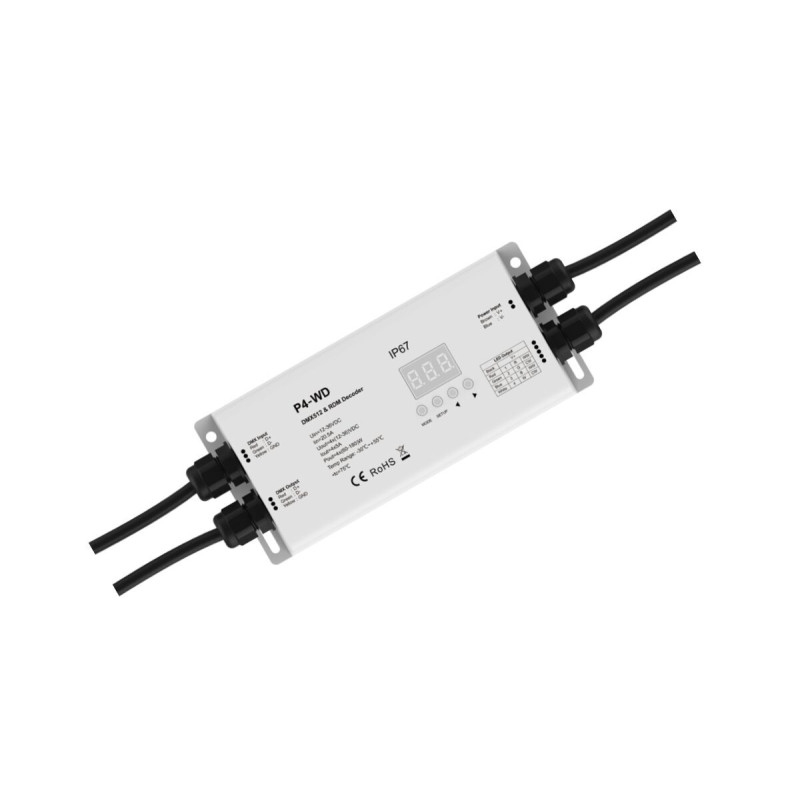 DMX512 LED Kontrolieris IP67 P4-WD
